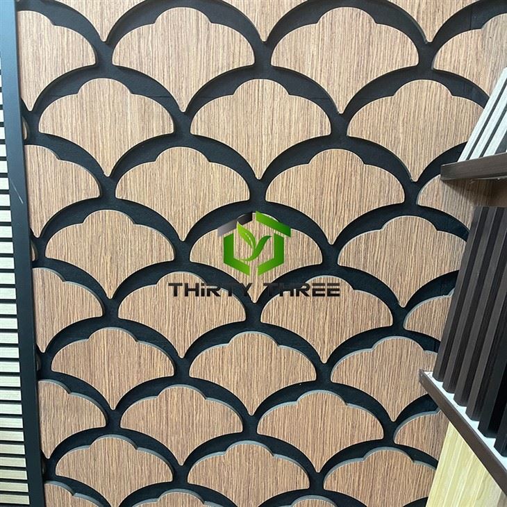 Solid Wood Decorative Natural Black Oak Sound Insulation Wall Panel in Italy